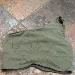 Lululemon Athletica Olive Green One-Shoulder Top